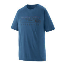 Patagonia Mens Cap Cool Trail T-Shirt in Stratapeaks - Aquatic Blue