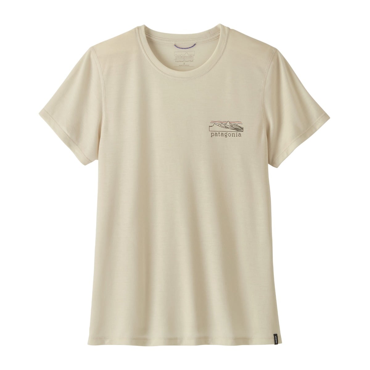 Patagonia Womens Cap Cool Trail Shirt - Stratapeaks - Dyno White