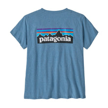 Patagonia Womens P-6 Logo Responsibili-Tee in Shore Blue