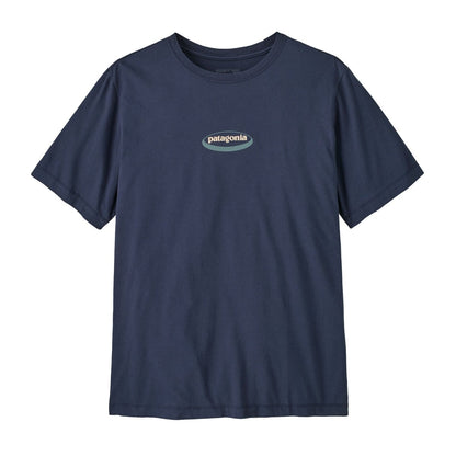 Patagonia Mens '95 Oval Logo T-Shirt in New Navy: Kaleido