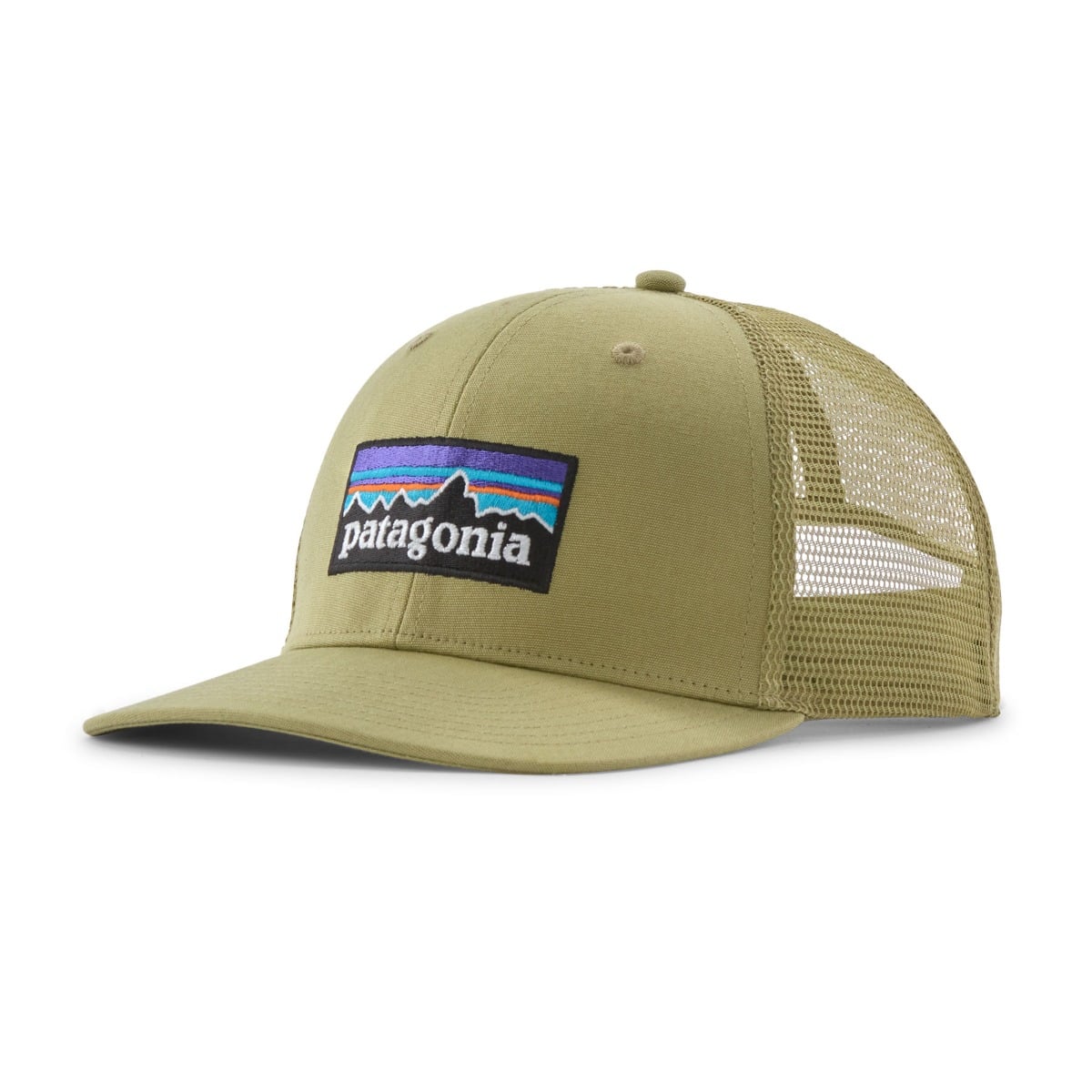Patagonia P-6 Logo Trucker Hat in Gumtree Green