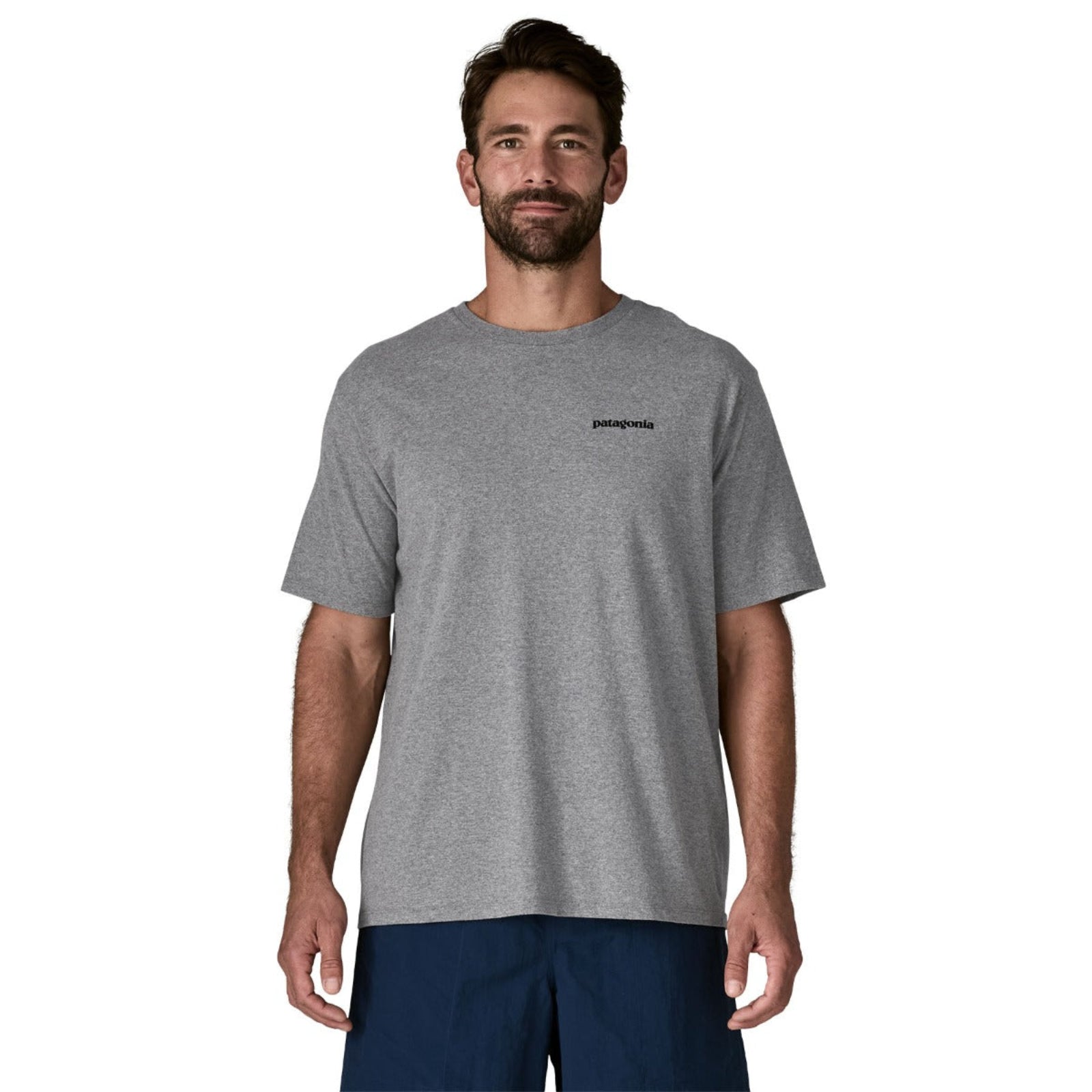 Patagonia P-6 Logo Responsibili-Tee T Shirt - Gravel Heather