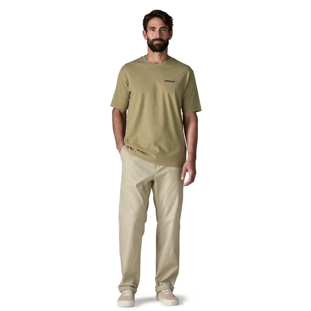 Patagonia Mens P-6 Logo Responsibili-Tee - P-6 Outline: Gumtree Green