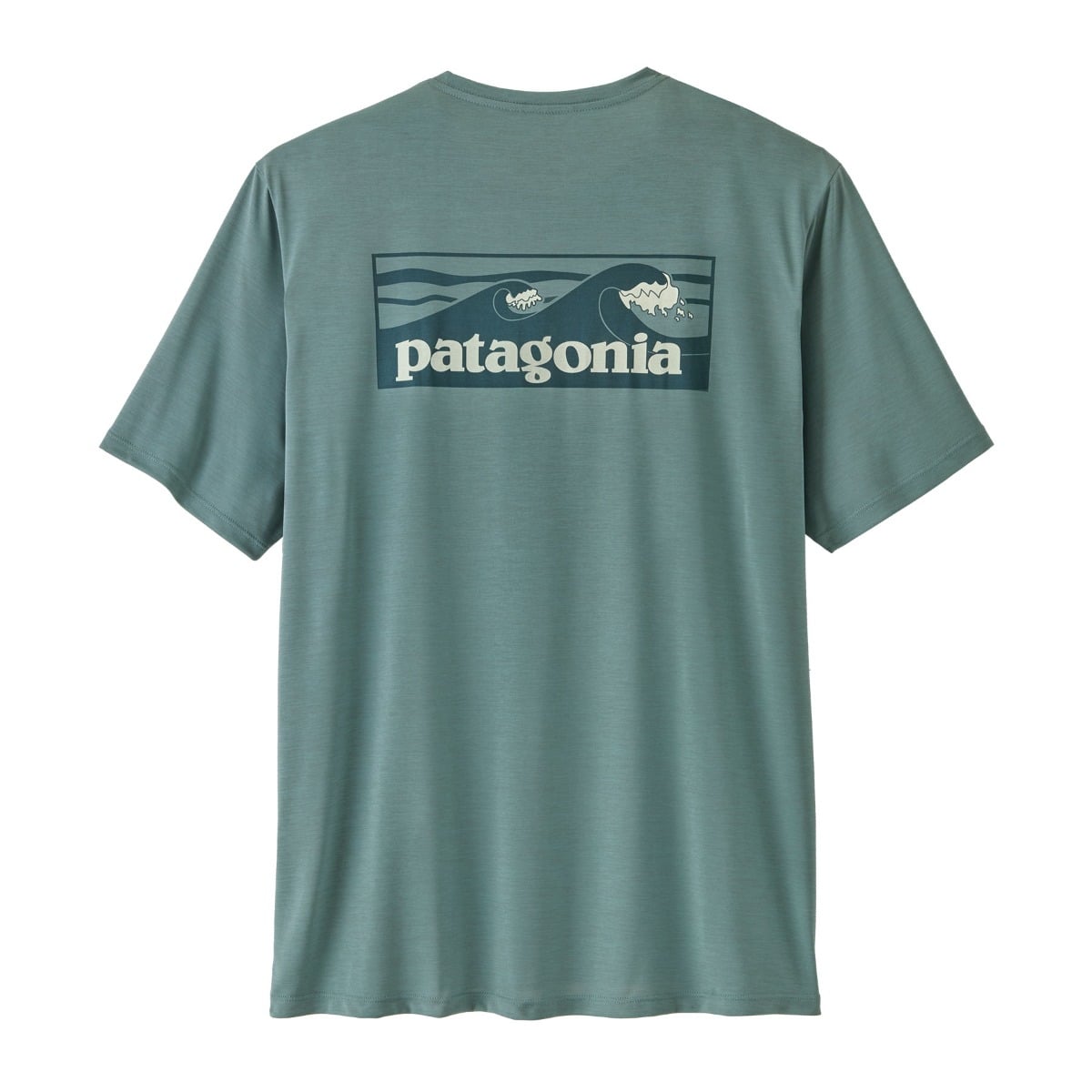 Patagonia Mens Cap Cool Boardshort Logo Daily Shirt in Blue Sage - Light Blue Sage X-Dye