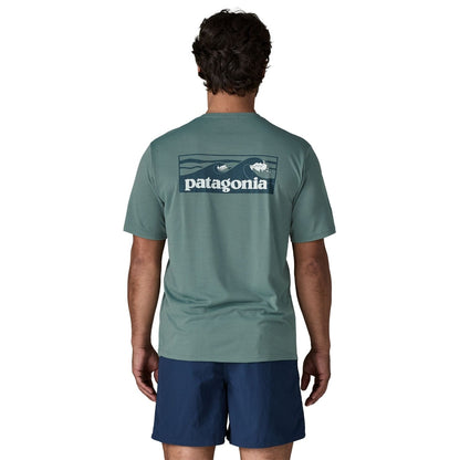 Patagonia Mens Cap Cool Boardshort Logo Daily Shirt - Blue Sage - Light Blue Sage X-Dye