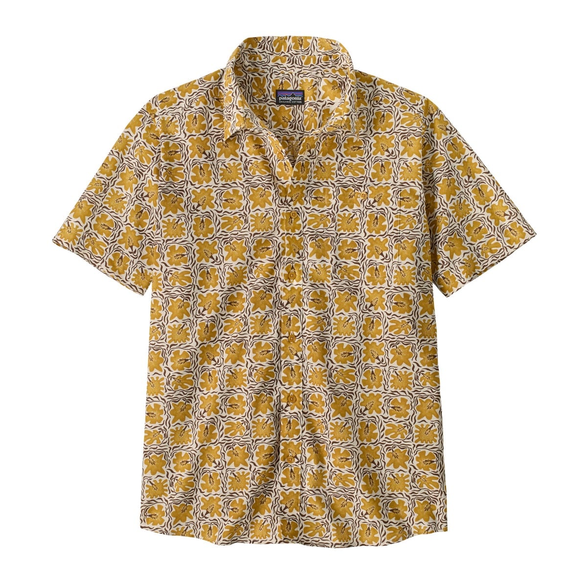 Patagonia Mens Go To Shirt in Future Flowers: Natural