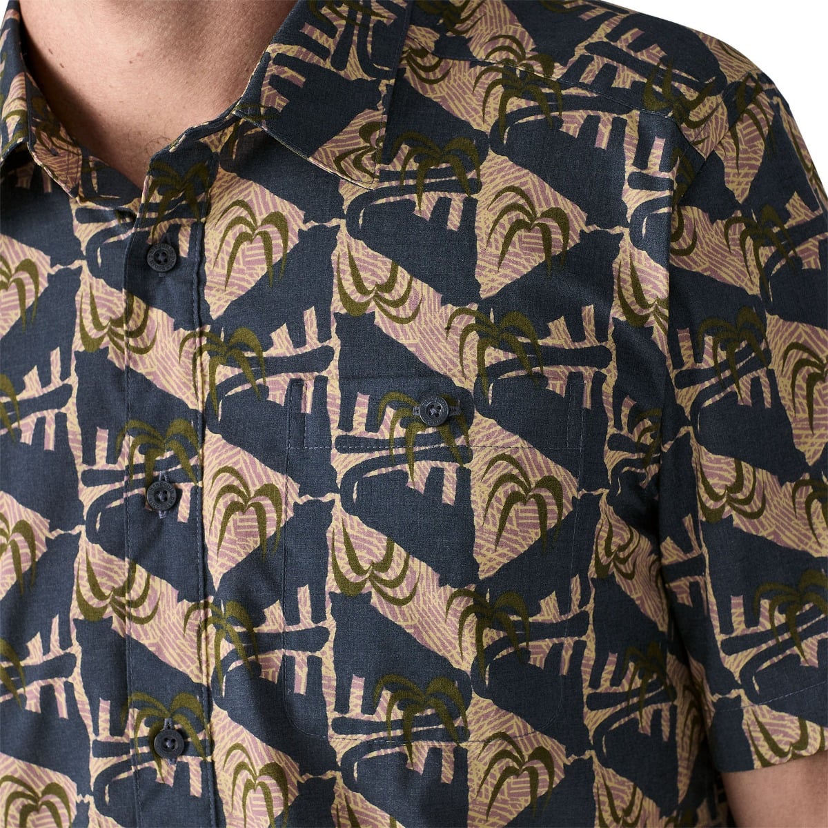 Patagonia Mens Go To Shirt - Jaguar Geo: Dolomite Blue