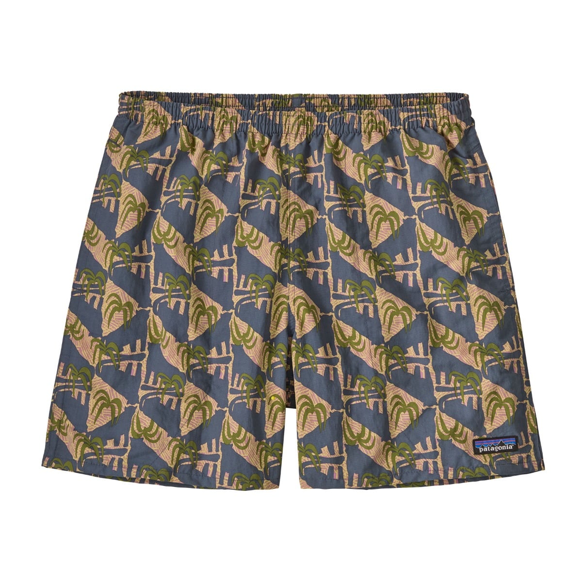 Patagonia Mens Baggies Shorts 5inch in Jaguar Geo: Dolomite Blue