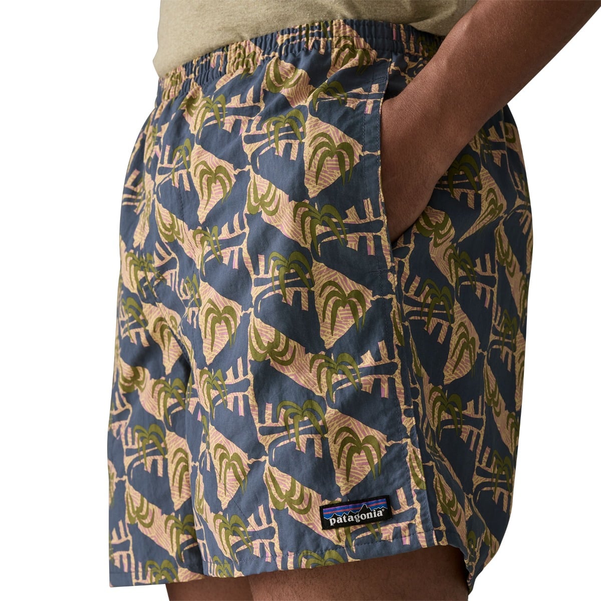 Patagonia Mens Baggies Shorts 5in. - Jaguar Geo: Dolomite Blue