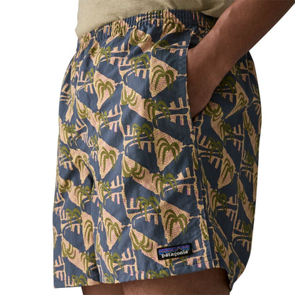 Patagonia Mens Baggies Shorts 5in. - Jaguar Geo: Dolomite Blue