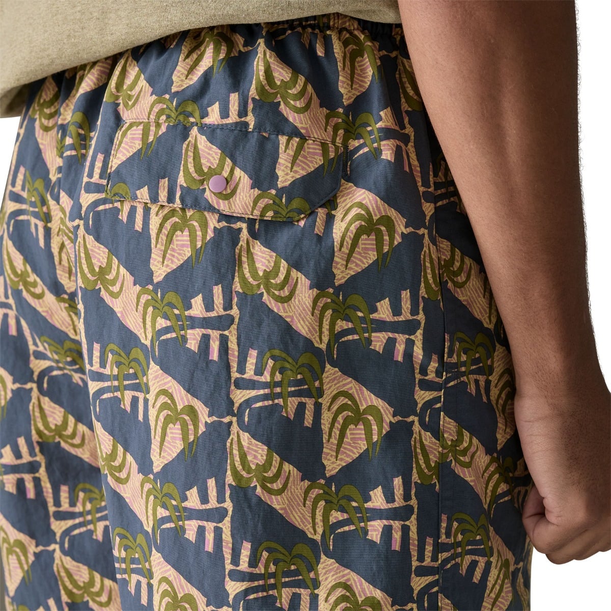 Patagonia Mens Baggies Shorts 5in. - Jaguar Geo: Dolomite Blue
