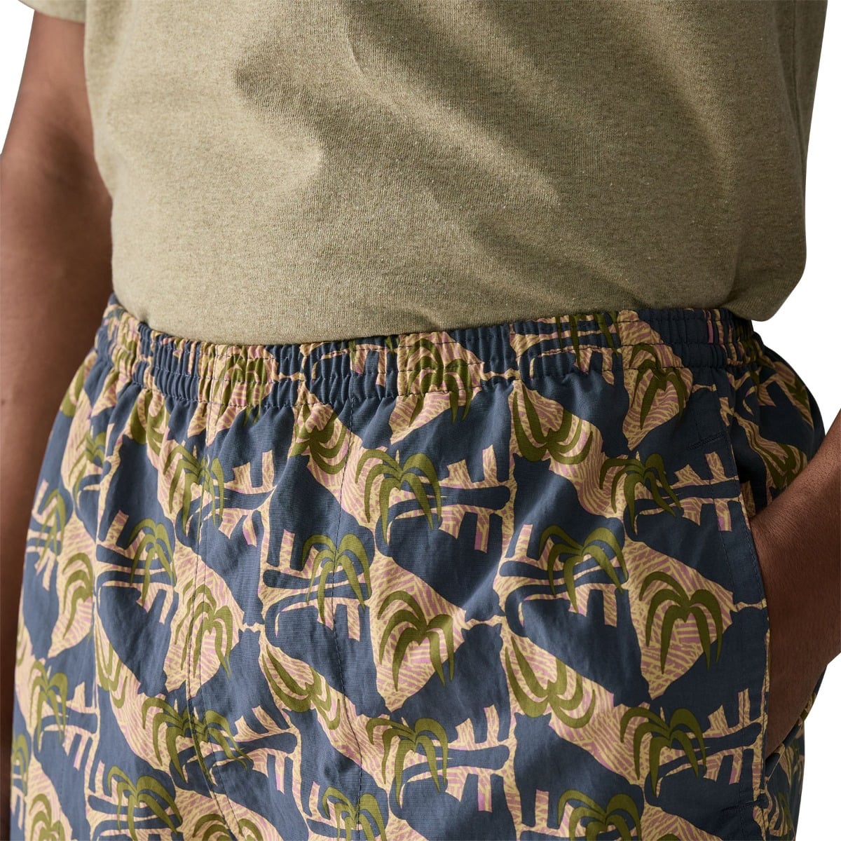 Patagonia Mens Baggies Shorts 5in. - Jaguar Geo: Dolomite Blue