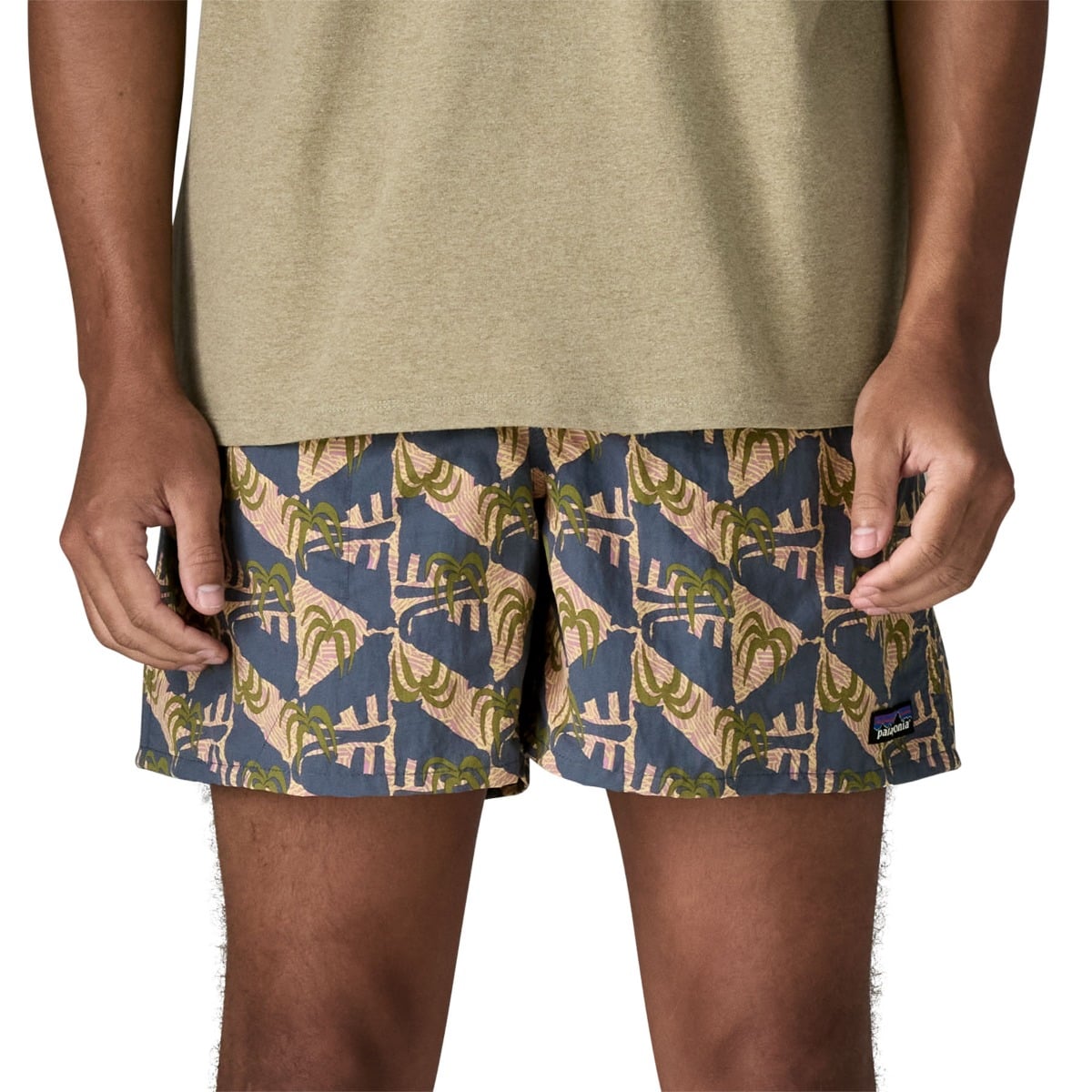 Patagonia Mens Baggies Shorts 5in. - Jaguar Geo: Dolomite Blue