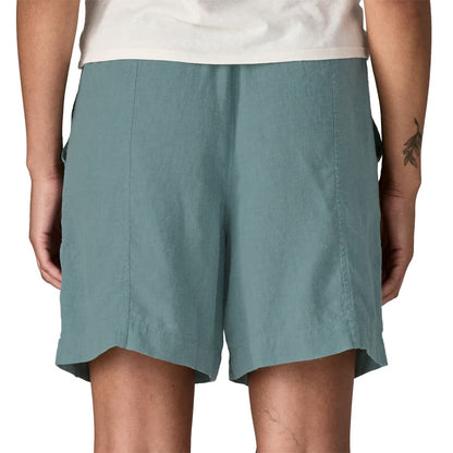 Patagonia Womens Garden Island Long Shorts - 6 in. - Whole Weave: Blue Sage