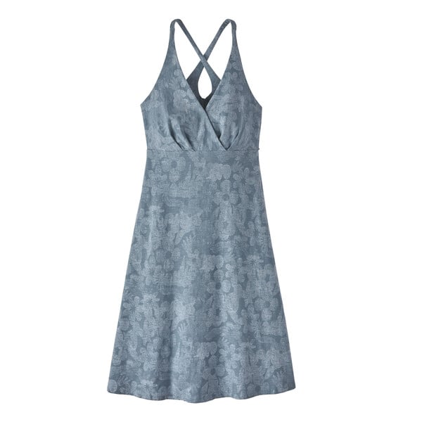 Patagonia Amber Dawn Womens Dress - Channeling Spring: Light Plume Grey