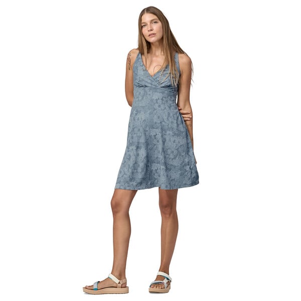 Patagonia Amber Dawn Women's Dress - Channeling Spring: Light Plume Grey