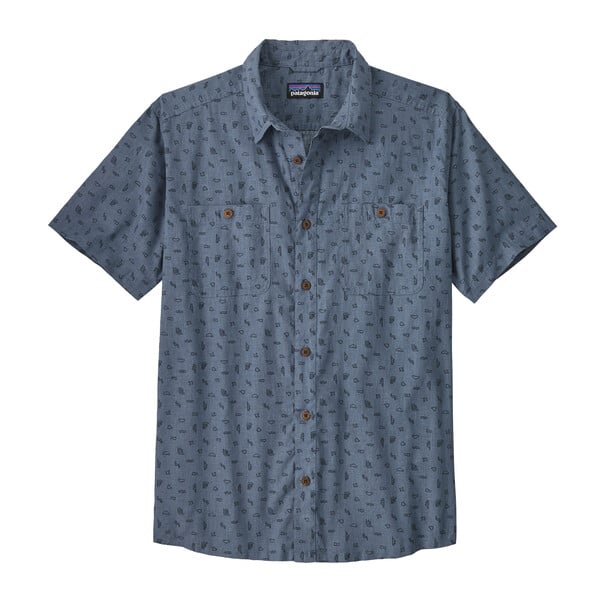 Patagonia Back Step Mens Shirt - Tiny Islands: Utility Blue