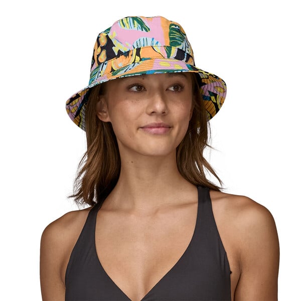 Patagonia Wavefarer Womens Bucket Hat - Island Seeds/Milkweed Mauve