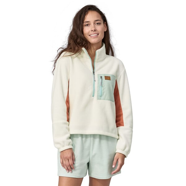 Patagonia Microdini Womens1/2-Zip Fleece Pullover - Birch White