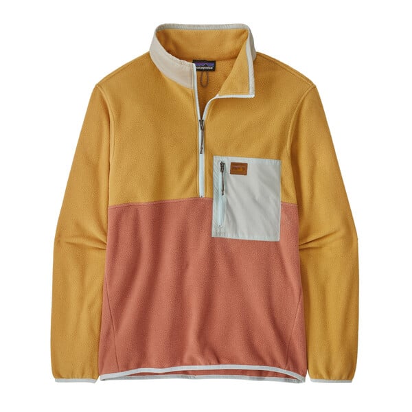 Patagonia Microdini Mens 1/2-Zip Fleece Pullover - Sienna Clay