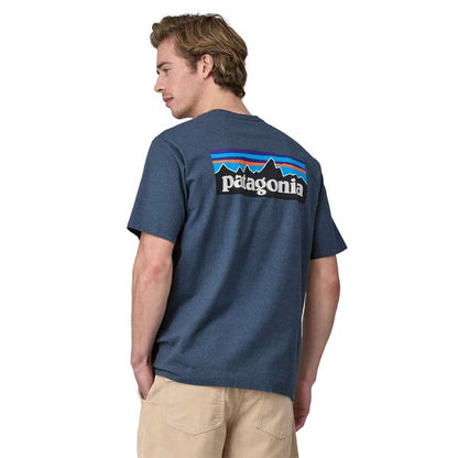 Patagonia P-6 Logo Men's Responsibili-Tee - Utility Blue