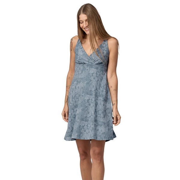 Patagonia Amber Dawn Women's Dress - Channeling Spring: Light Plume Grey