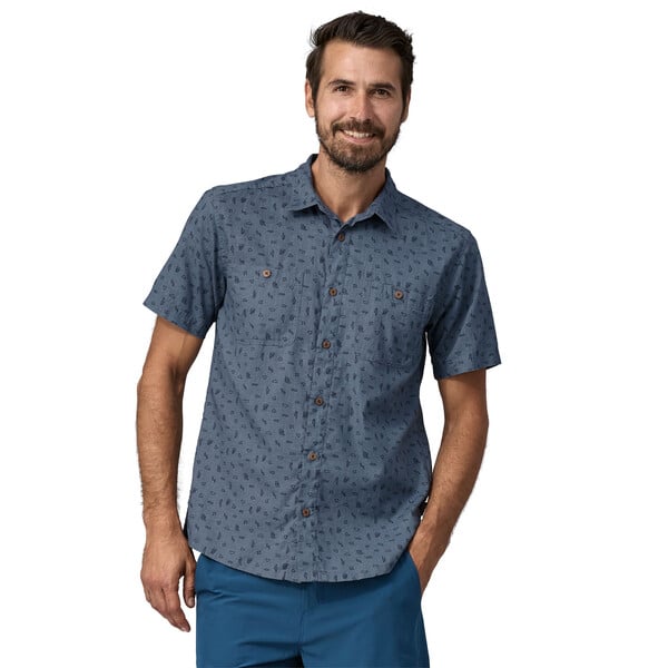 Patagonia Back Step Men's Shirt - Tiny Islands: Utility Blue