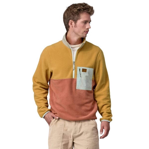 Patagonia Microdini Mens 1/2-Zip Fleece Pullover - Sienna Clay