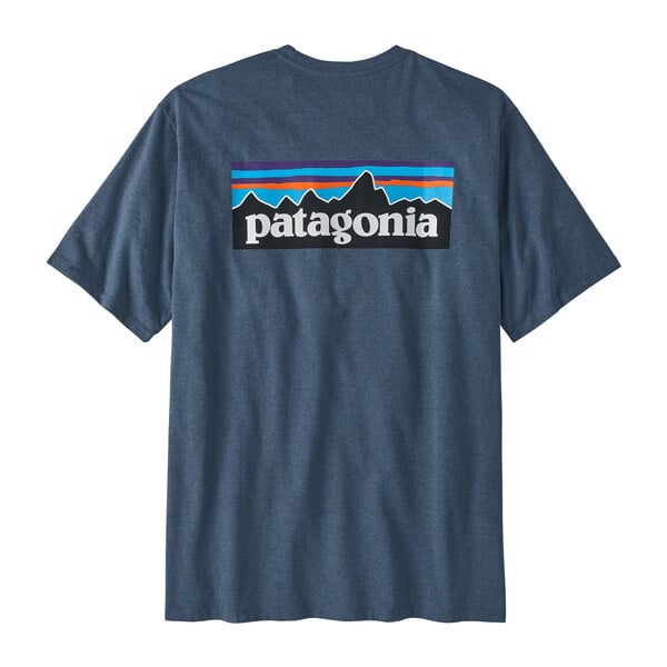 Patagonia P-6 Logo Mens Responsibili-Tee - Utility Blue