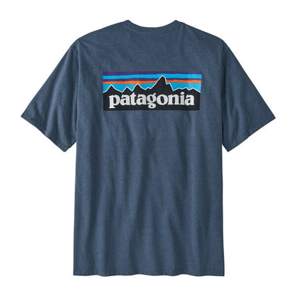 Patagonia P-6 Logo Mens Responsibili-Tee - Utility Blue