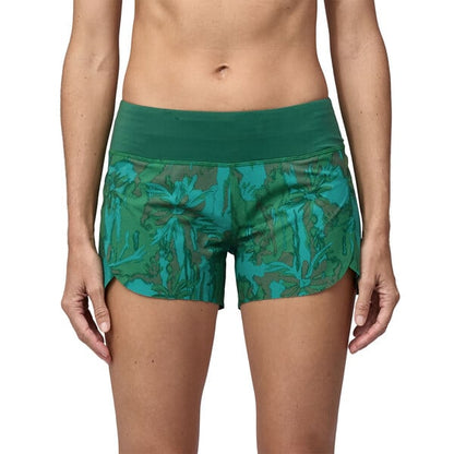 Patagonia Stretch Hydropeak 3·¨®" Women's Surf Shorts - Cliffs and Waves/Conifer Green