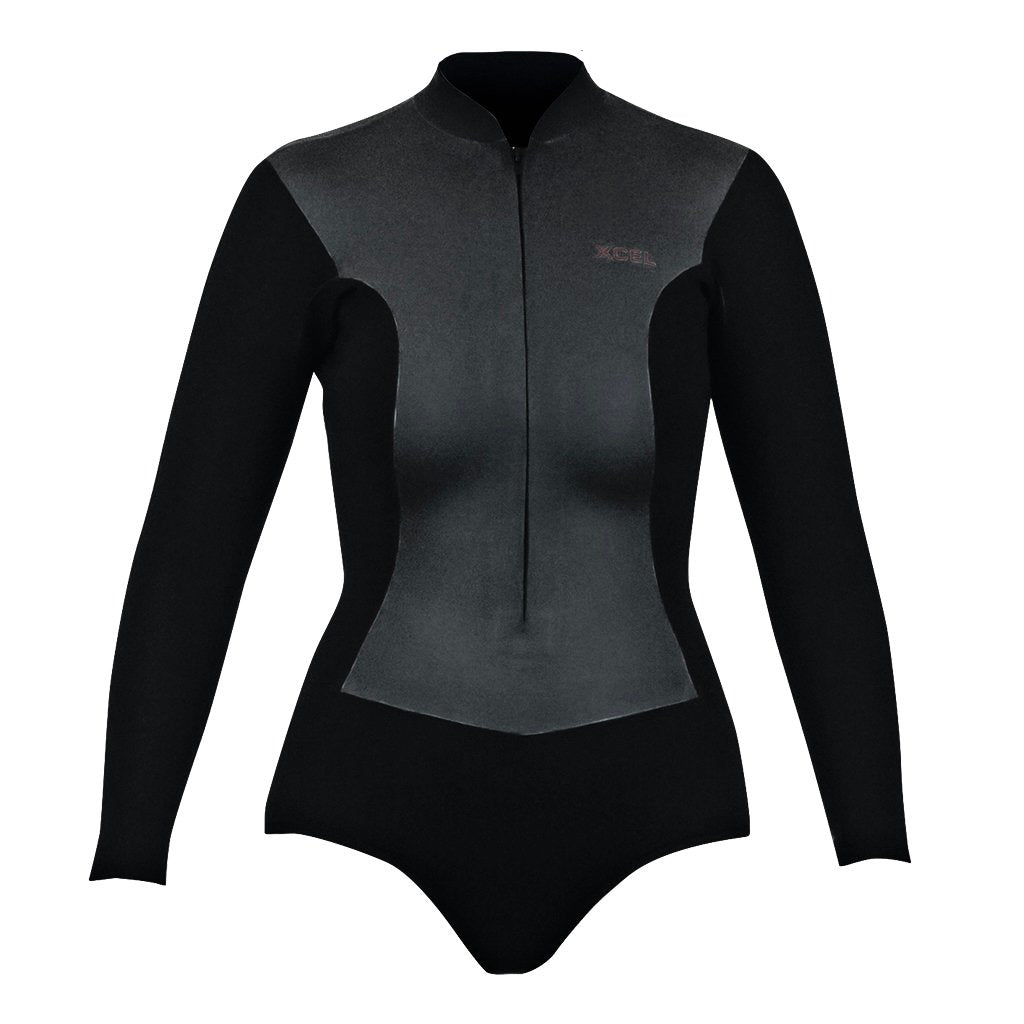 Xcel 2mm Womens Long Sleeve Shorty Wetsuit 2021 - Black