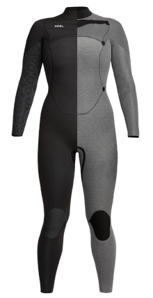 Xcel Comp X2 5/4mm Chest Zip Womens Wetsuit 2021 - Graphite/Tinfoil Flower - Interior