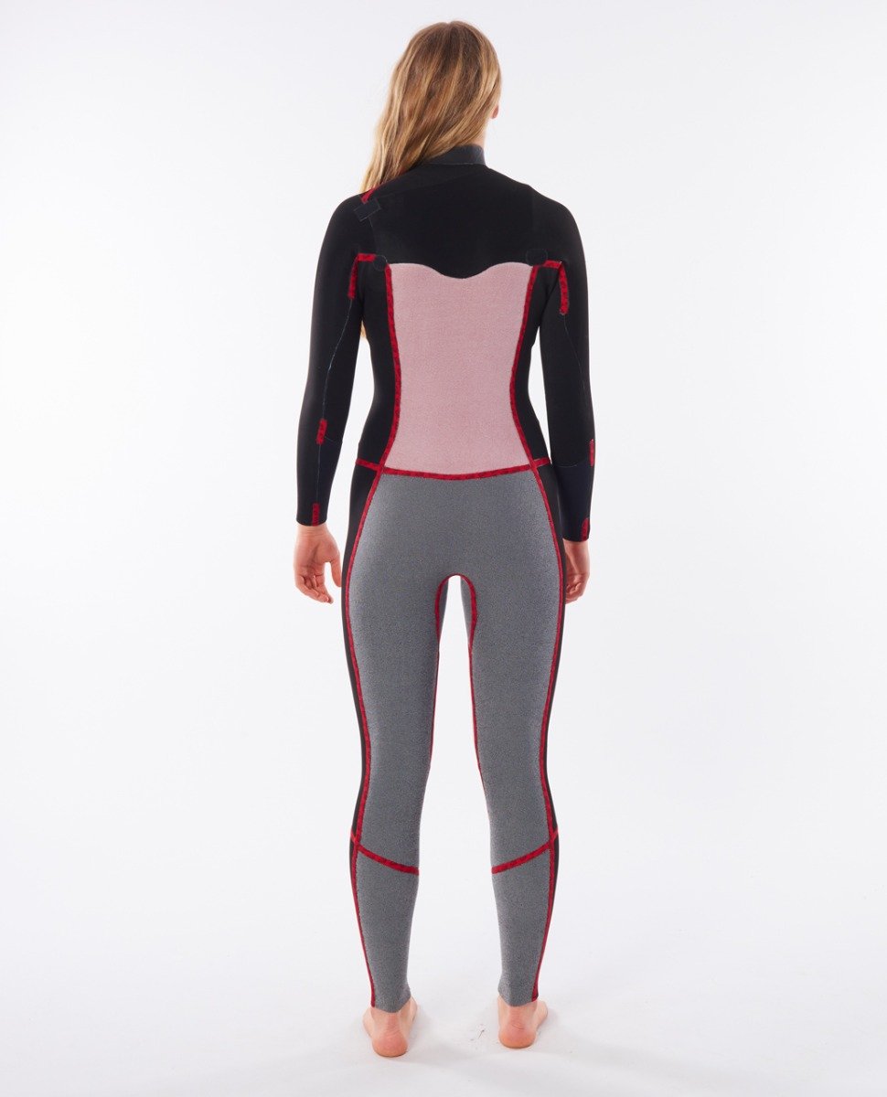 Rip Curl Dawn Patrol 4/3mm Women's Chest Zip Wetsuit - Black