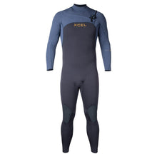 Xcel Comp + 5/4MM Mens Chest Zip Wetsuit - Black/Blue Nights