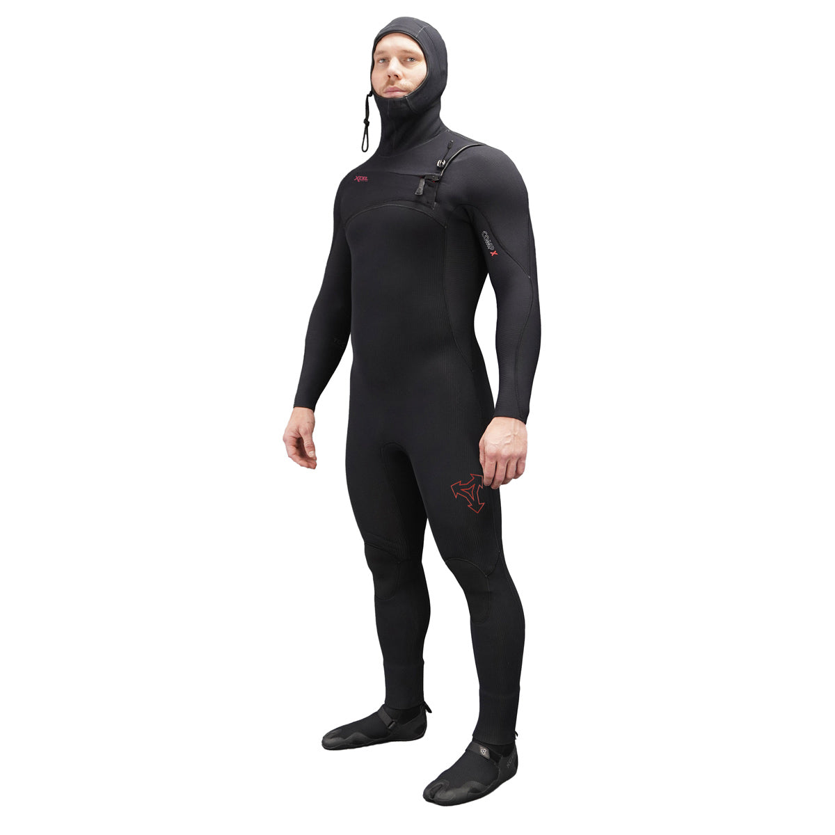 Xcel Men's Comp X 4.5/3.5mm Hooded Wetsuit - Black - Buy online today