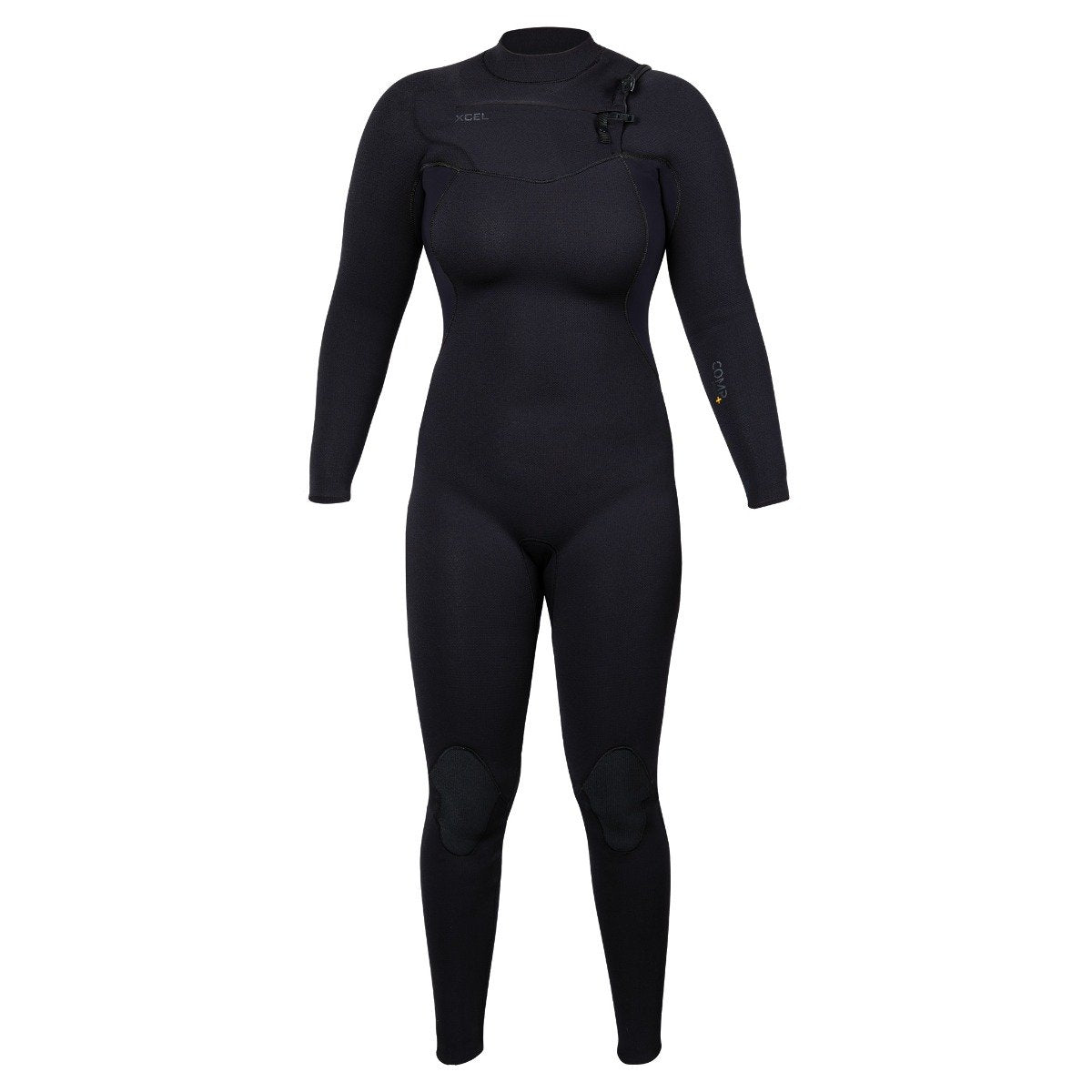 Xcel Comp + 5/4mm Womens Chest Zip Winter Wetsuit - Black