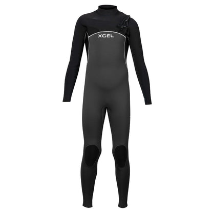 Xcel Comp 4/3mm Youth Chest Zip Wetsuit - Graphite/Black