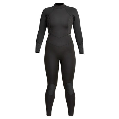 Xcel Axis Womens Back Zip 5/4mm Winter Wetsuit in Black/Black Flower Print<