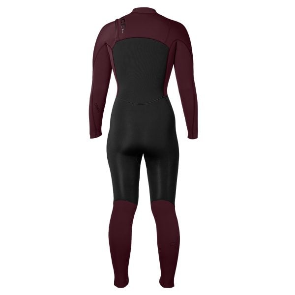 Xcel Comp 4/3mm Women's Chest Zip Wetsuit 2025 - Black/Wine