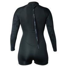 Xcel Women's 2mm Axis Long Sleeve Back Zip Boy Leg Shorty - Black Palm
