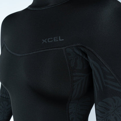Xcel Women's 2mm Axis Long Sleeve Back Zip Boy Leg Shorty - Black Palm