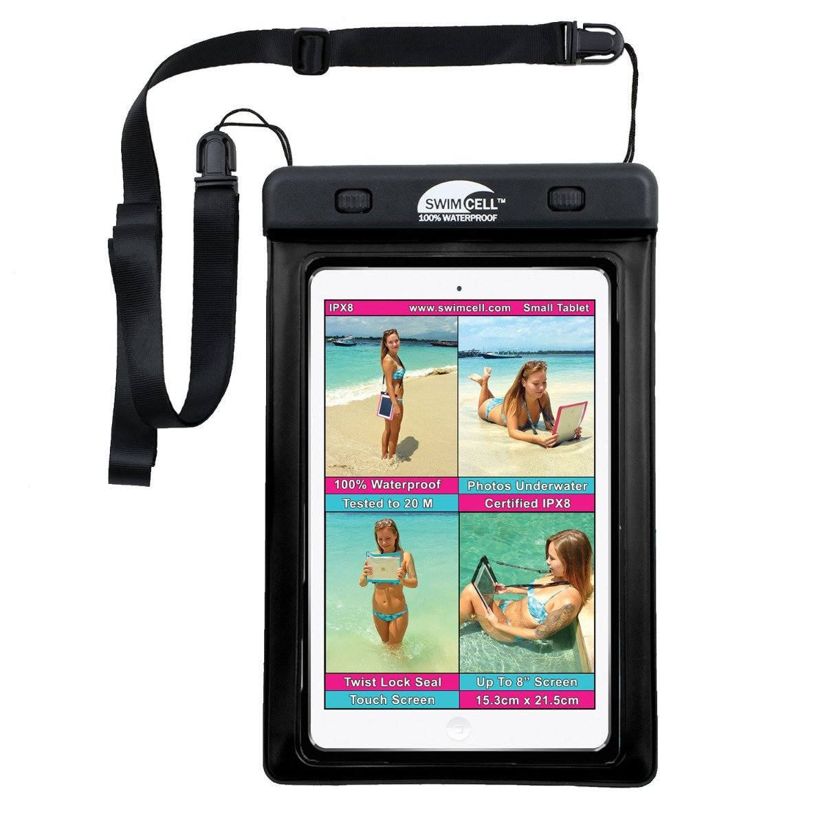 Hydramate Swimcell Small Tablet Case 2021 - Black - Front