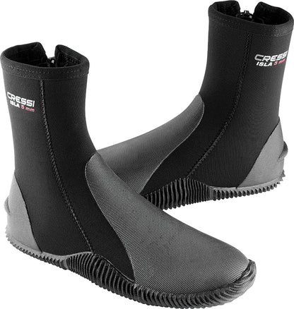 Cressi Isla 3/5mm Diving Boots 2021 - Black - Full View