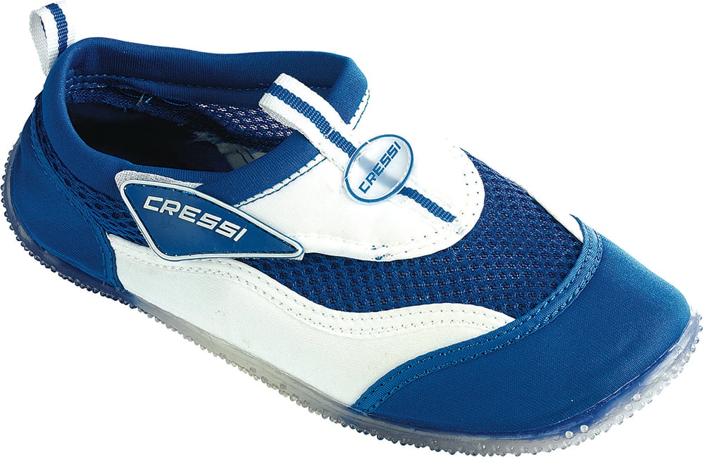 Cressi Coral Junior Reef Shoes in White/Blue - Full View