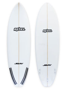 Planche de surf Thruster Rebel Badger 5'6" - White