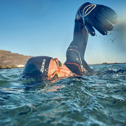 Zone3 Neoprene Swim Cap 2021 in Black/Sliver
