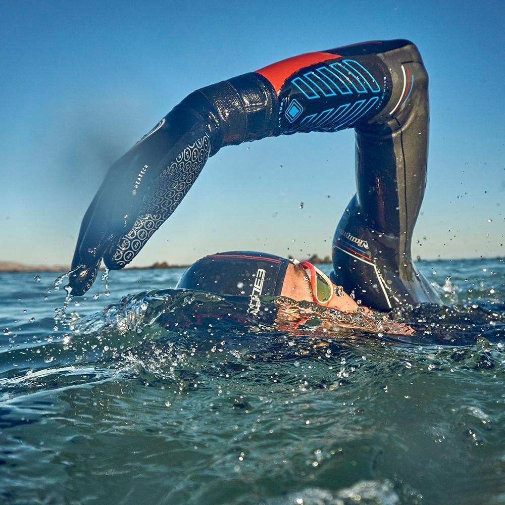 Zone3 Neoprene Swim Cap in Black & Sliver