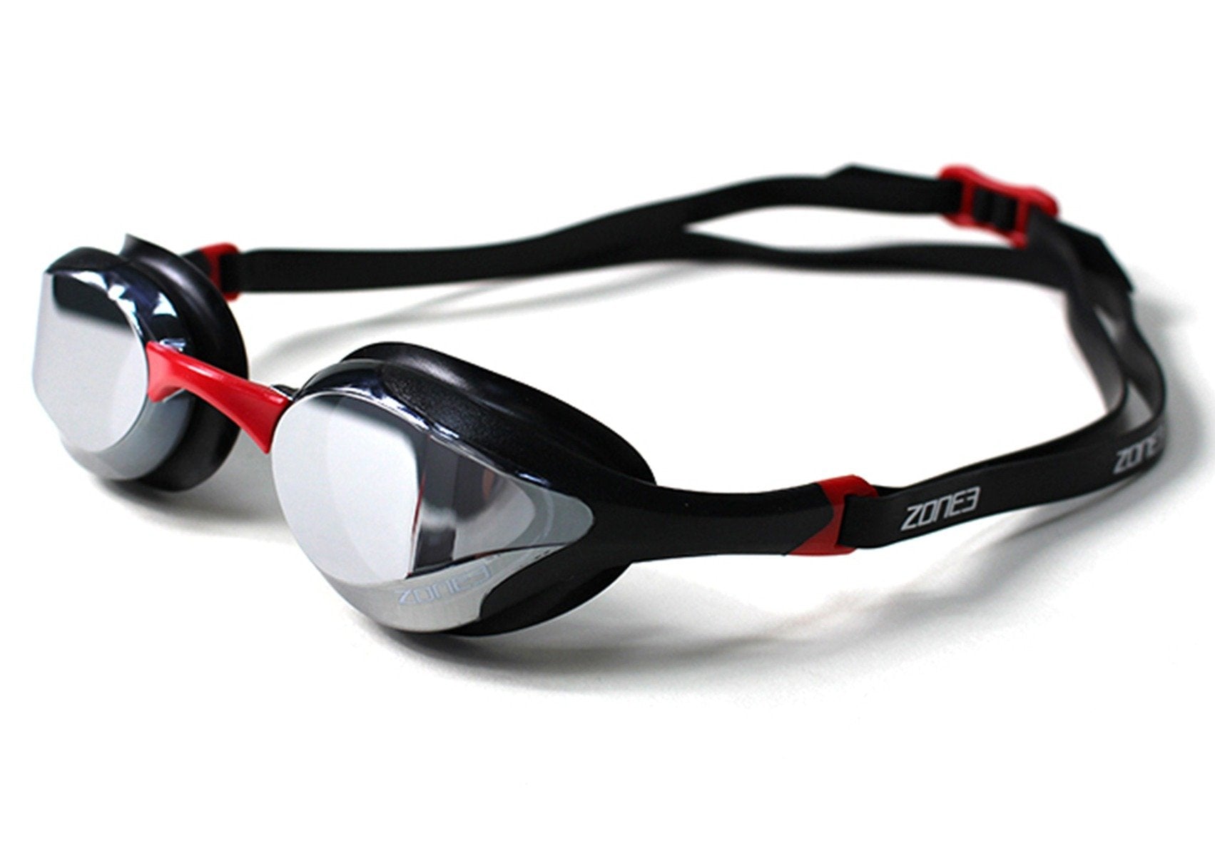 Zone 3 Volare Streamline Racing Swim Goggles 2021 - Black/Red - Side View