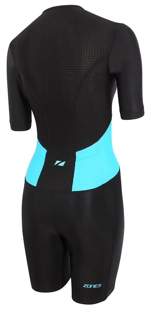 ZONE3 Active Short Sleeve Womens Trisuit - Black/Blue